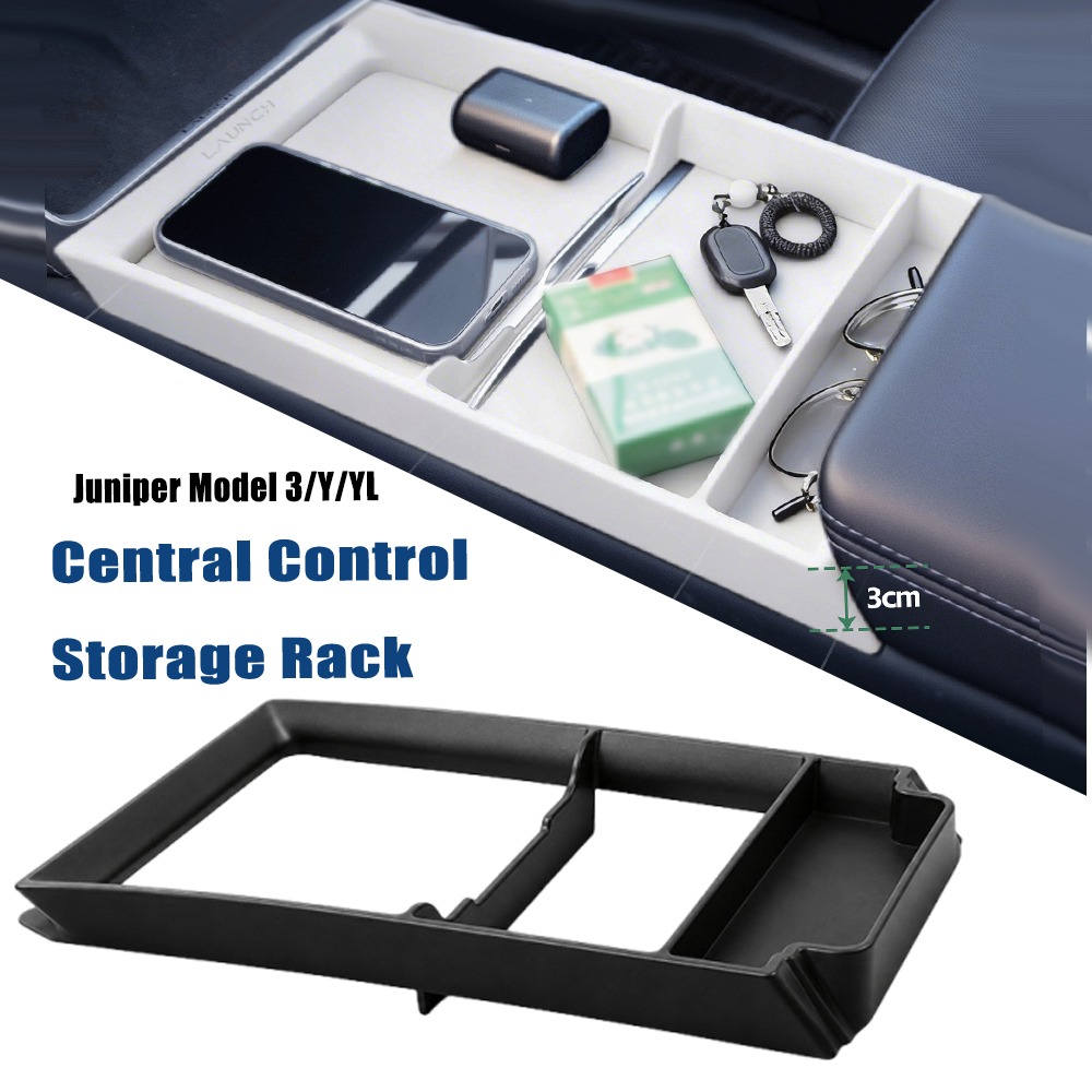 Car Accessories App - Rutschfeste Mittelkonsolen-Aufbewahrungsschale für Tesla Juniper Model