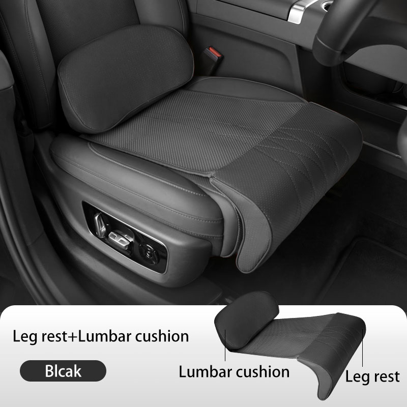 Car Seat Cushion Memory Foam - Nappa-Leder Beinstützen-Erweiterung Sitzbezug Memory-Schaum Verlängerungskissen Mit