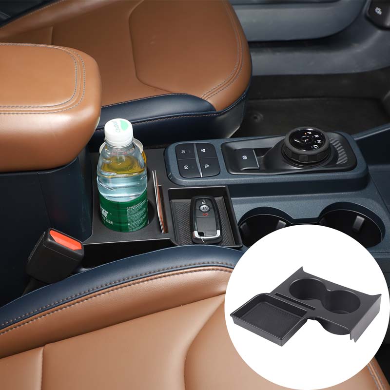 Car Accessories App - Auto-Mittelkonsolen-Aufbewahrungsbox Getränkehalter Organizer-Ablage für Ford Maverick