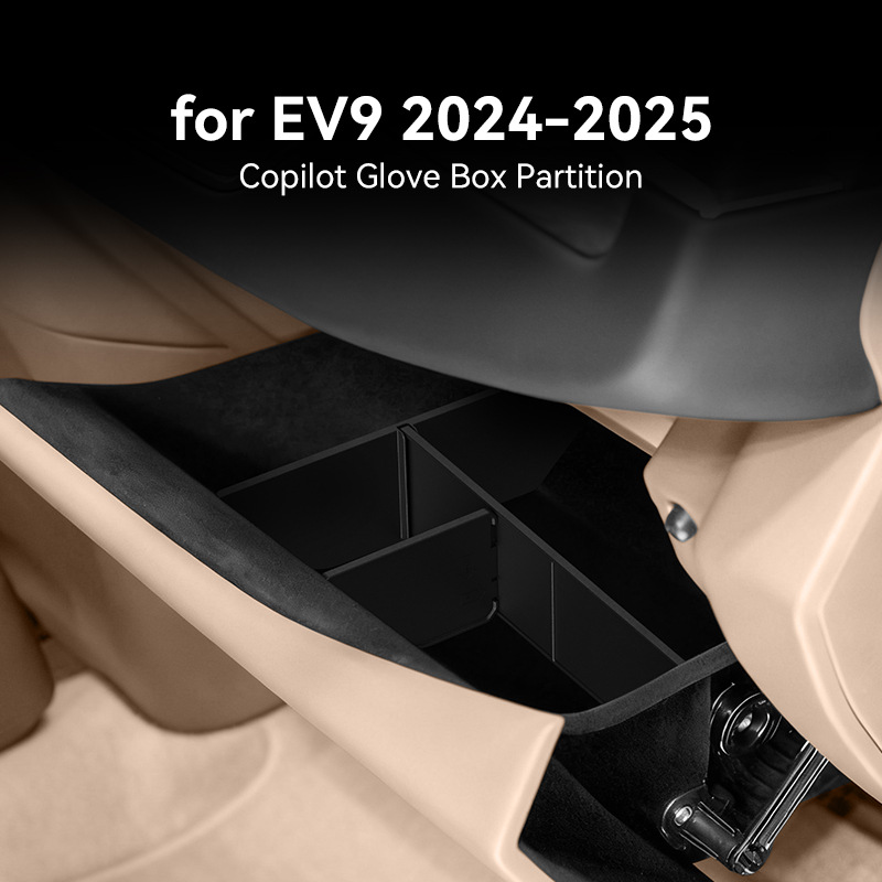 Car Accessories App - Handschuhfach-Organizer-Trennwand für Kia EV9 2024-2025, Mittelkonsolen-Aufbewahrungsfach