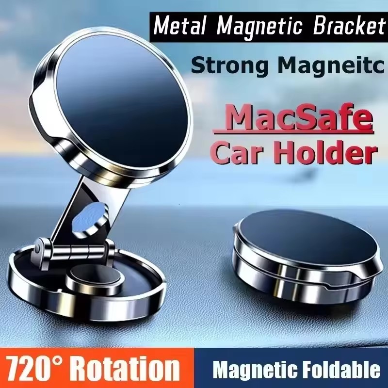 Car Accessories Phone Holder - Runder Klappbarer Magnetischer Autohalter 360 Grad